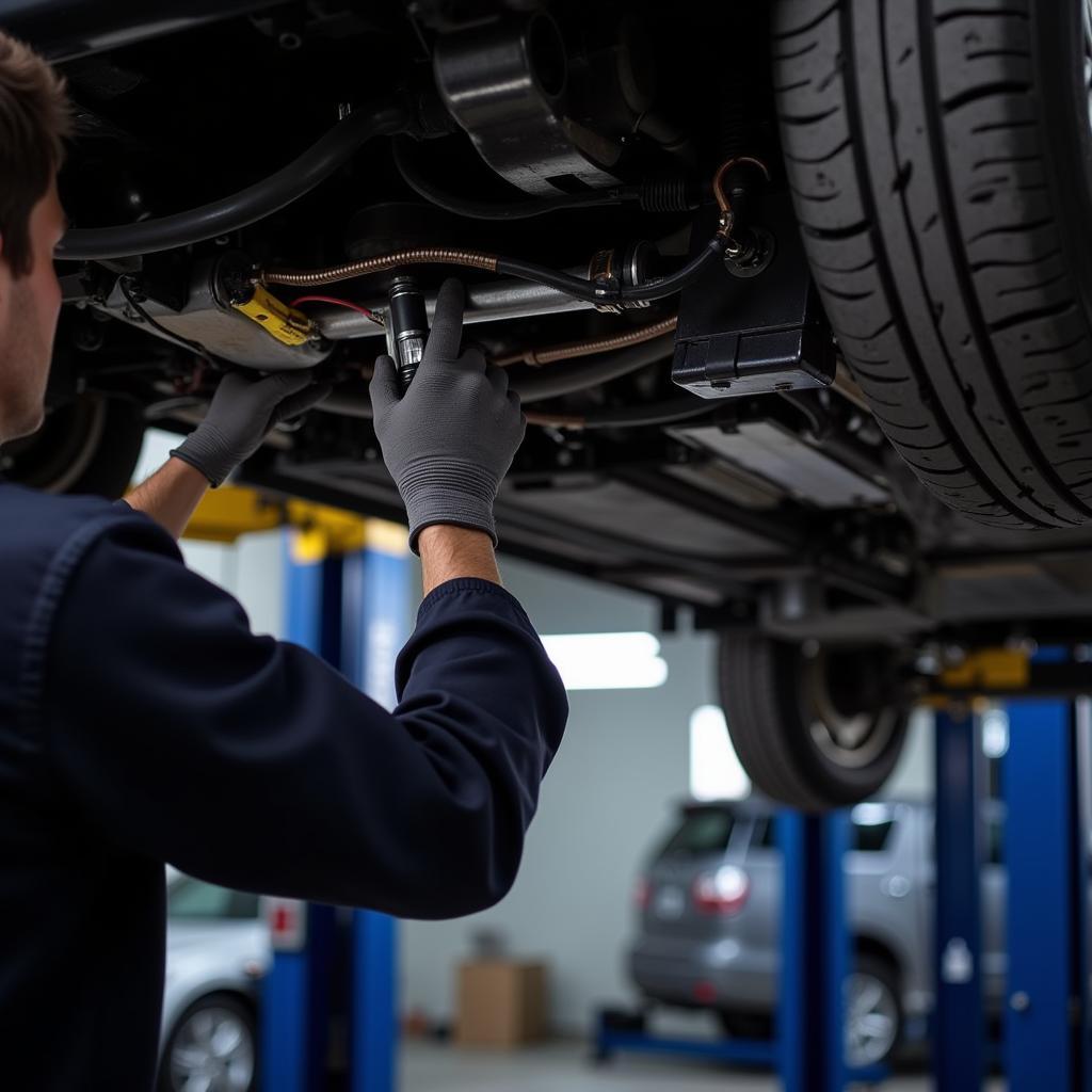 Visual Inspection of 2 Post Car Lift