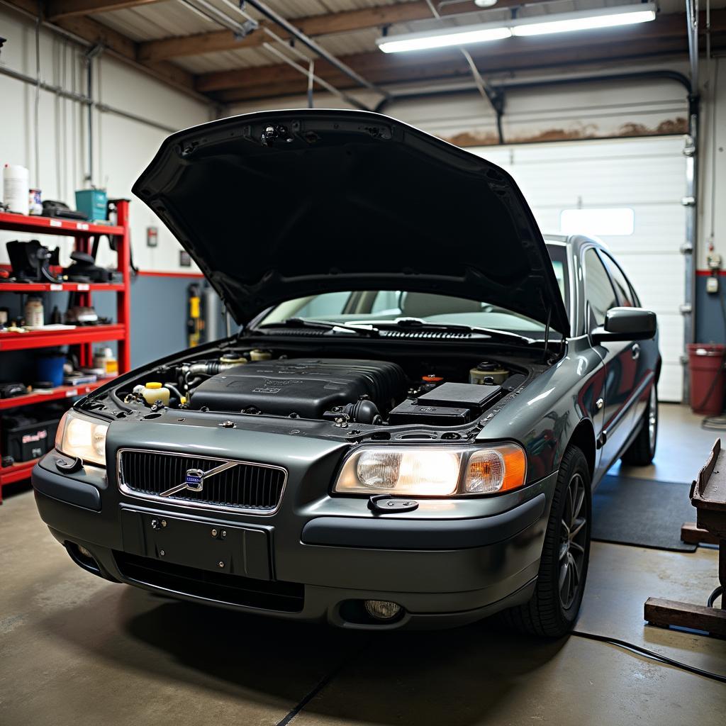 2000 Volvo S80 under repair