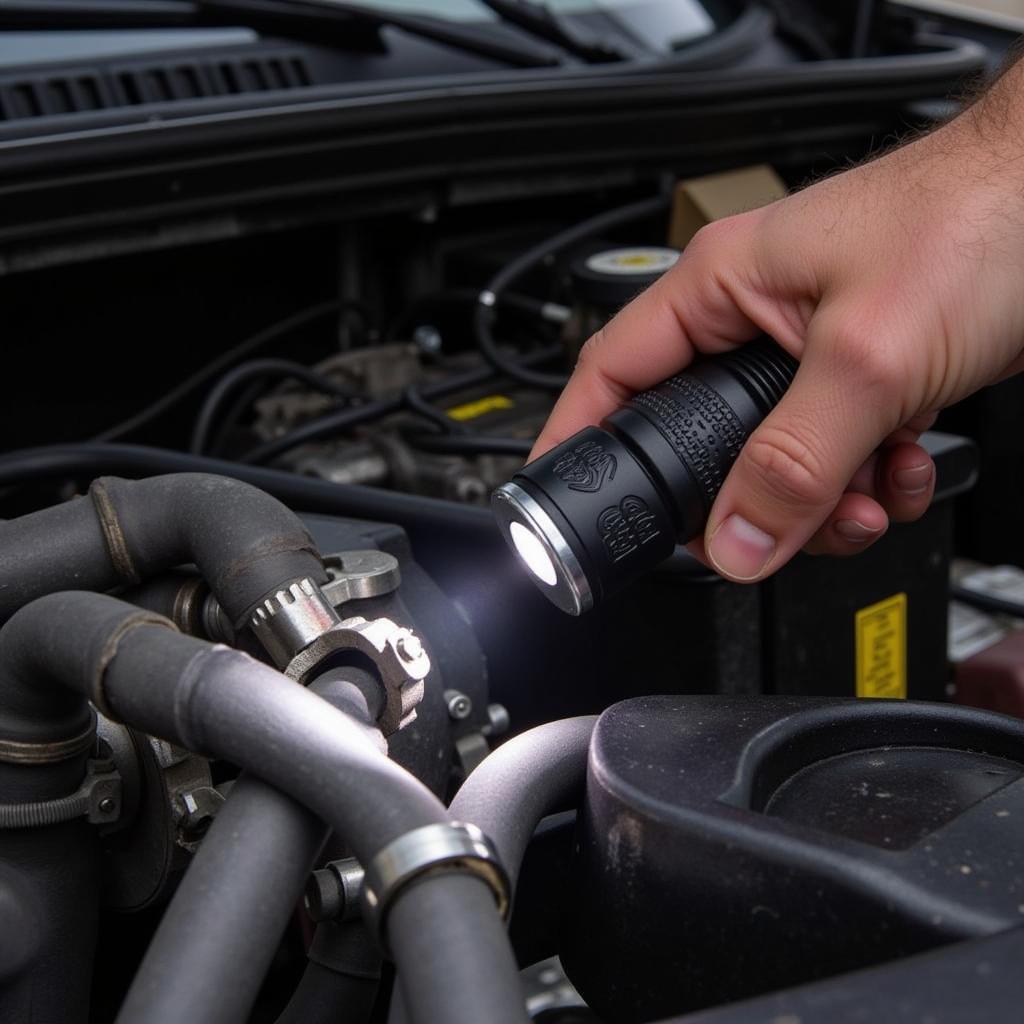 Inspecting Vacuum Hoses in a 2004 Ford Freestyle