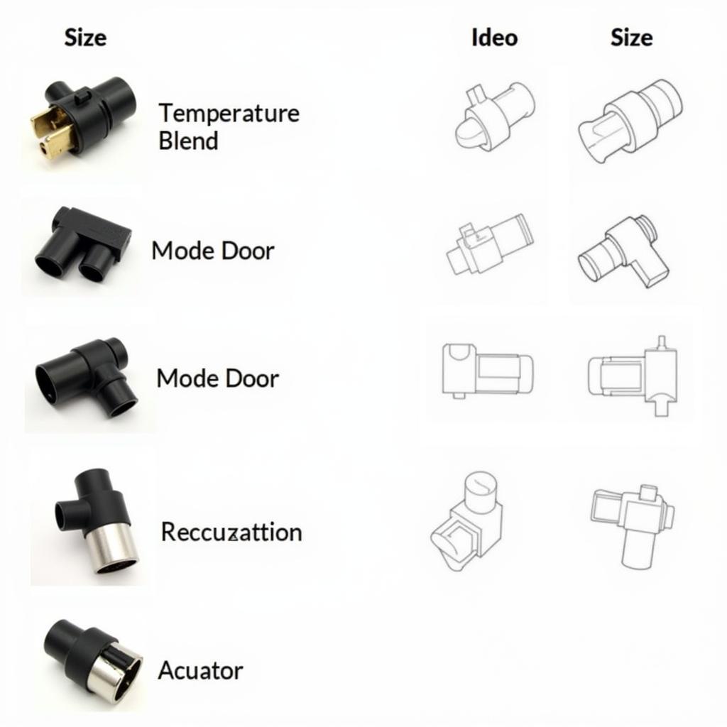 Different Types of Blend Door Actuators in a 2004 Lincoln Town Car