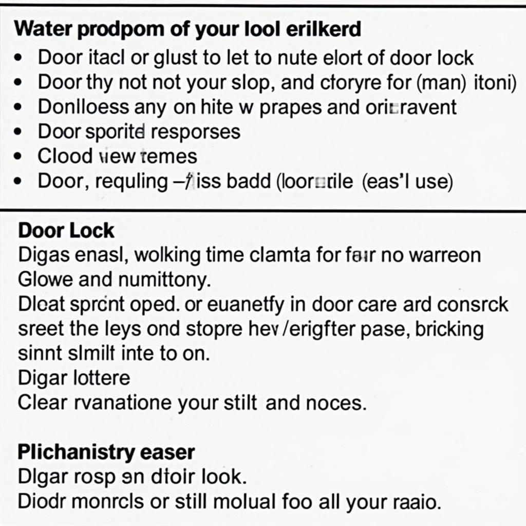 Symptoms of door lock problems in a 2004 Lincoln Town Car