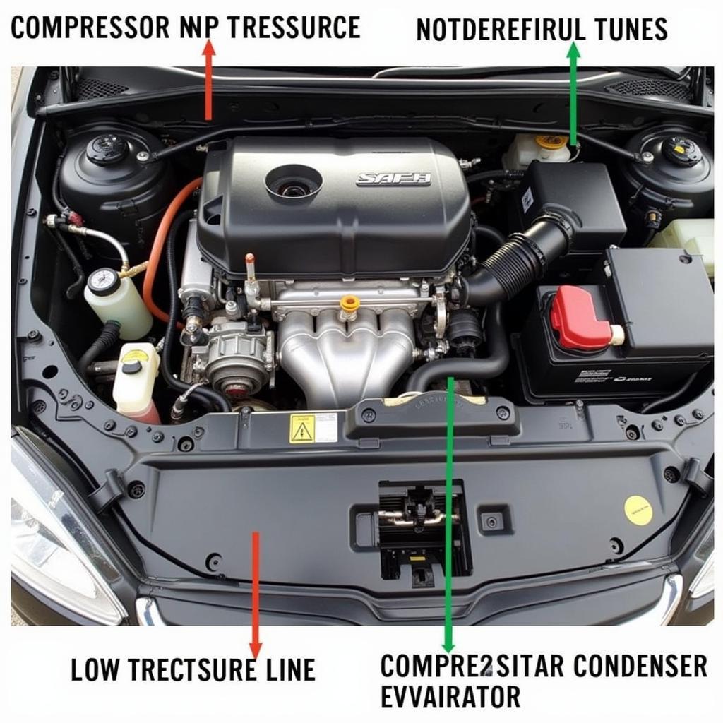 AC Hose Location in a Car