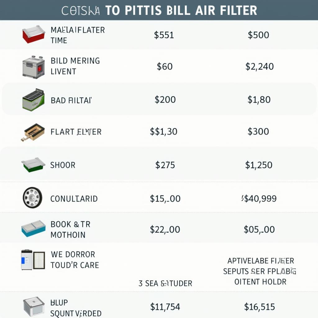 Air Filter Replacement Cost