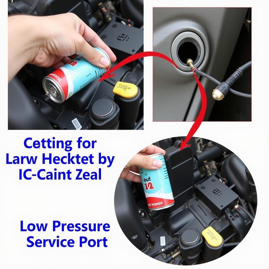 Applying AC Sealant to Car AC System