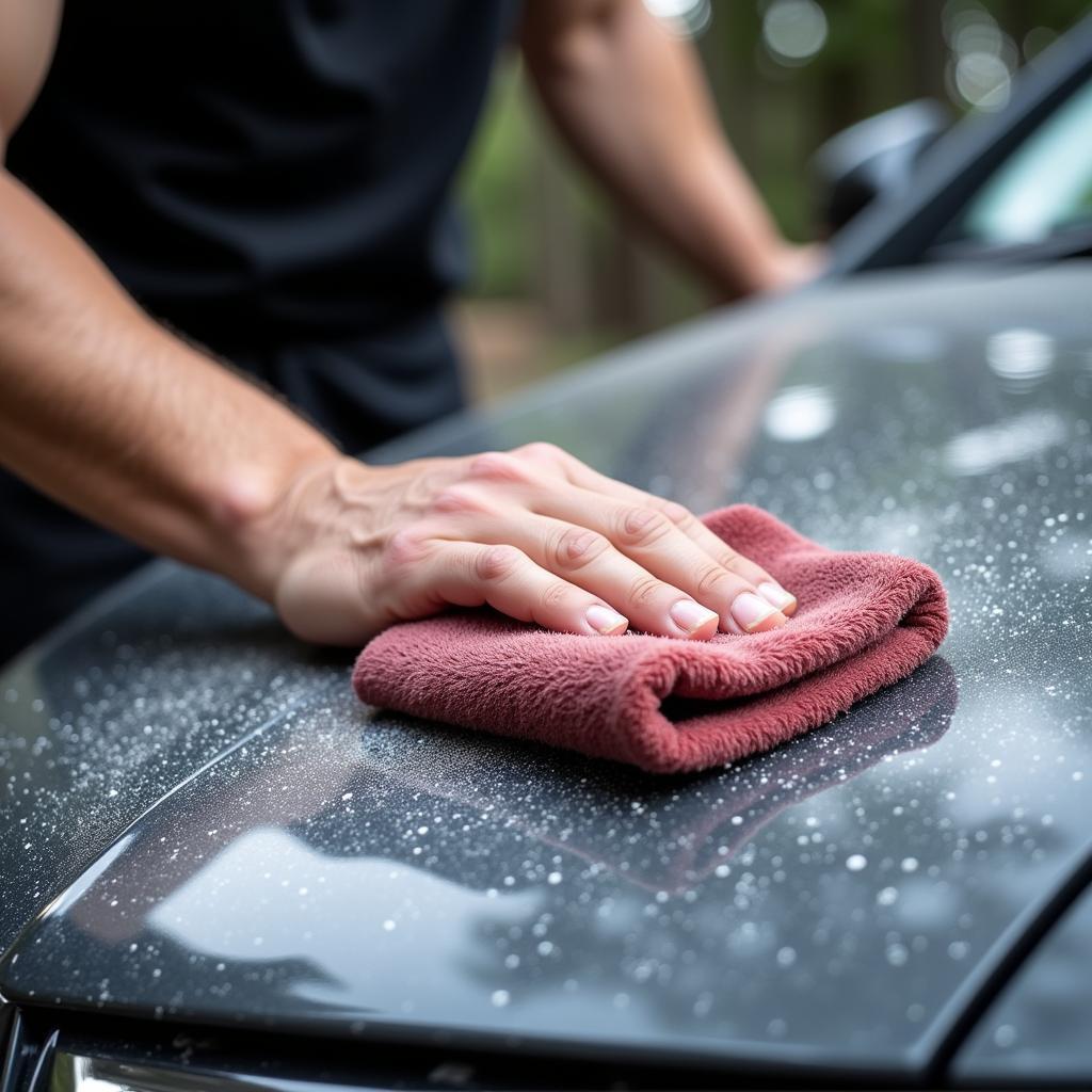 Applying Car Polish