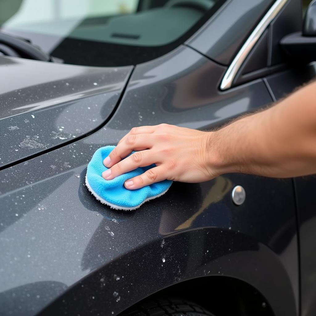 Applying Car Wax