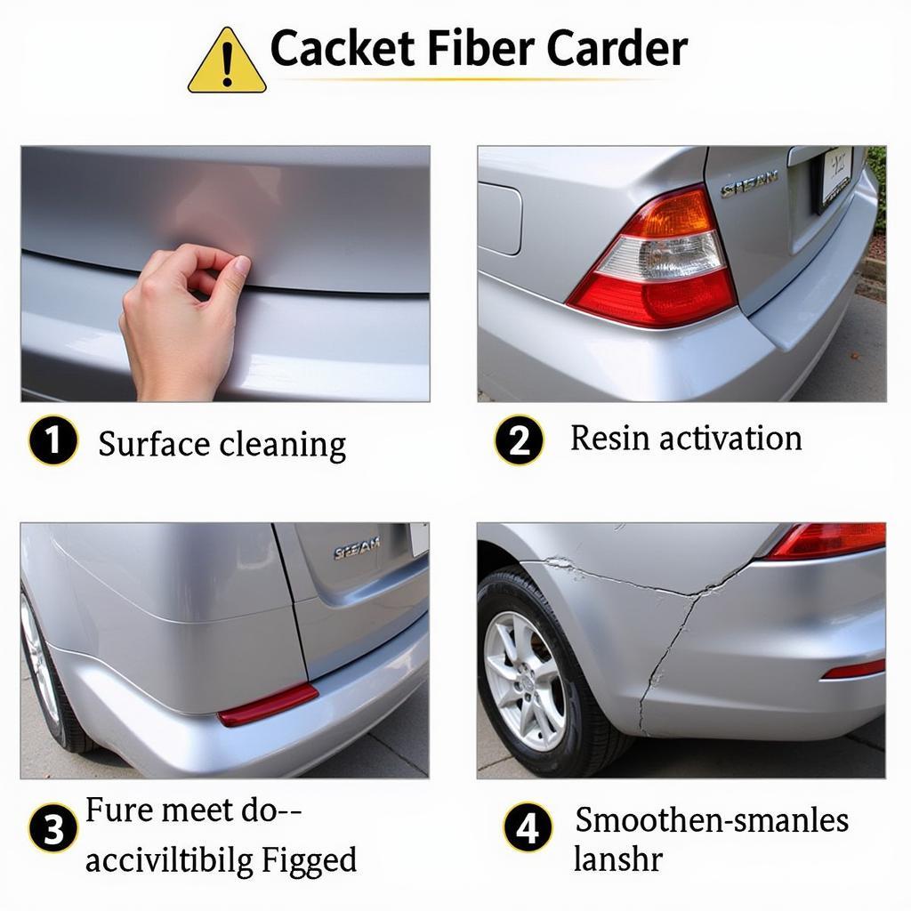 Applying Fiber Fix on Car Bumper