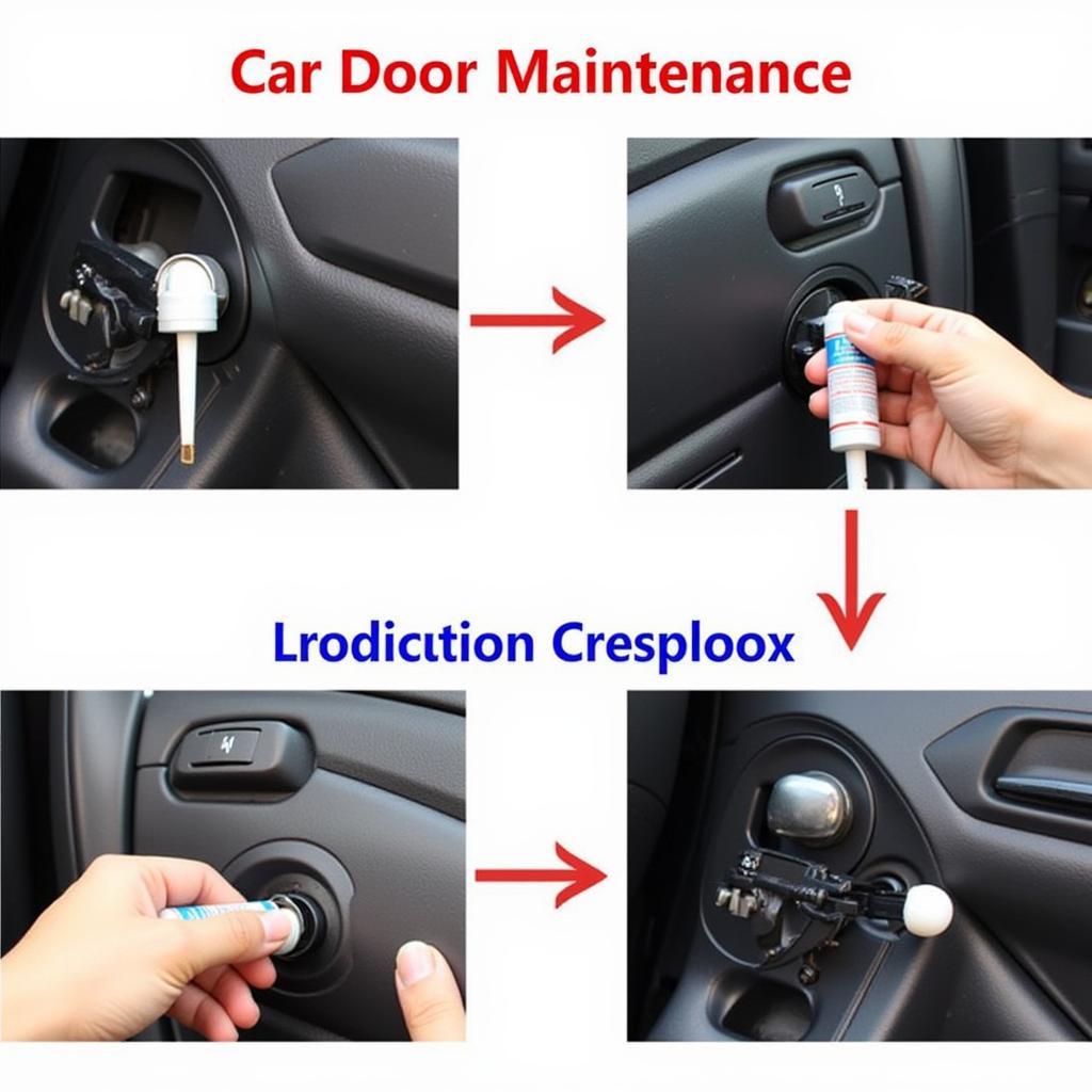 Applying Lubricant to a Car Door Lock