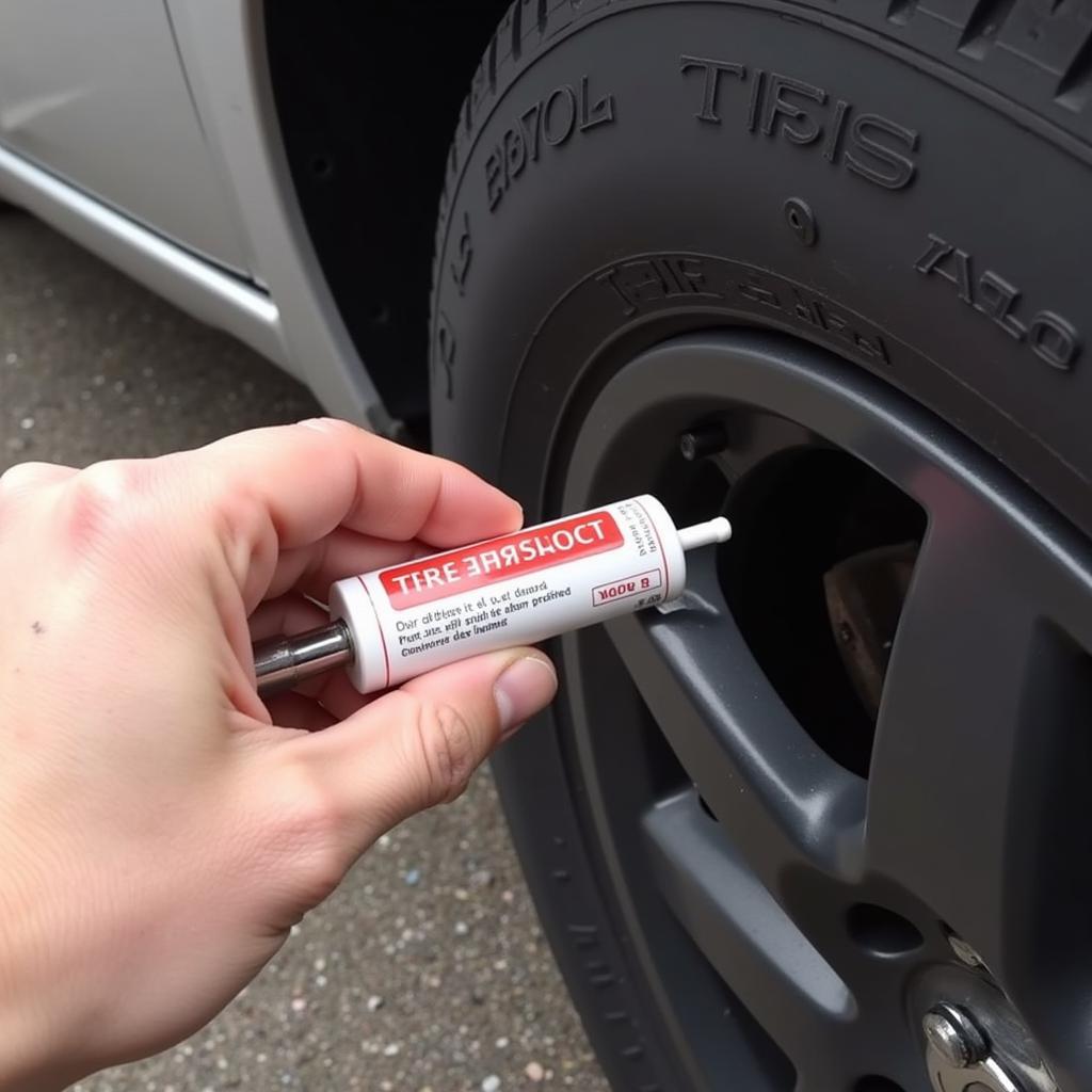 Applying Tire Sealant