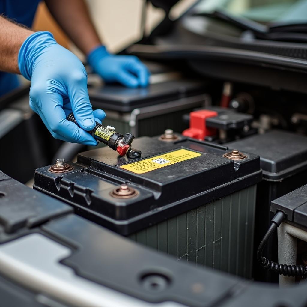 Used car battery maintenance