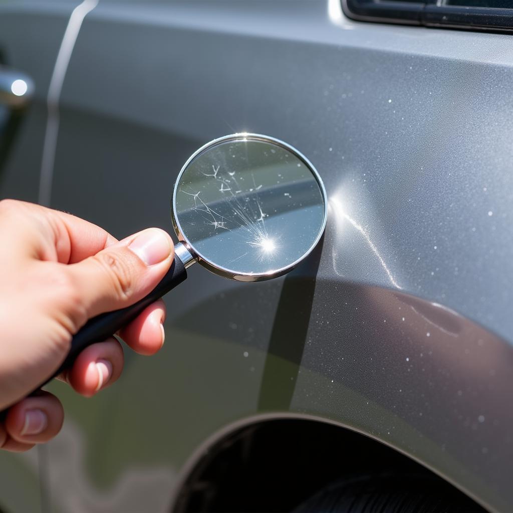 Assessing Bee Bee Gun Damage on Car Paint