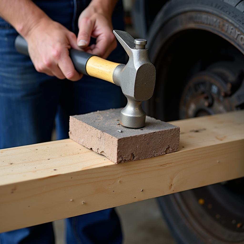 Repairing a bent car ramp