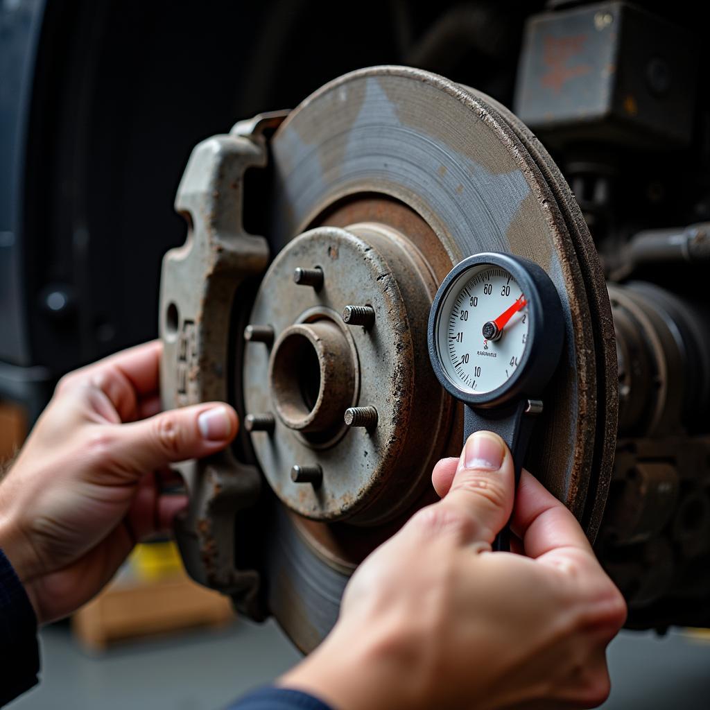 Inspecting Brake Pads and Rotors