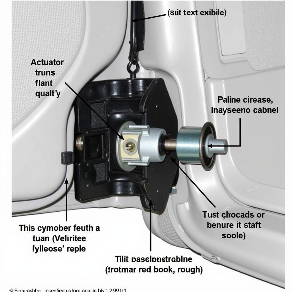 Broken Car Trunk Latch Internal Mechanism