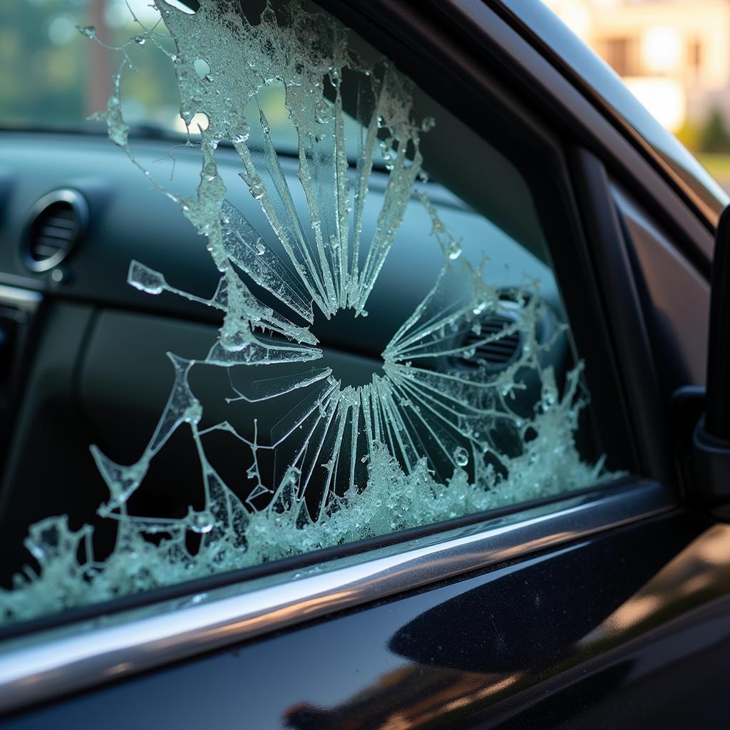 Broken Car Window Damage