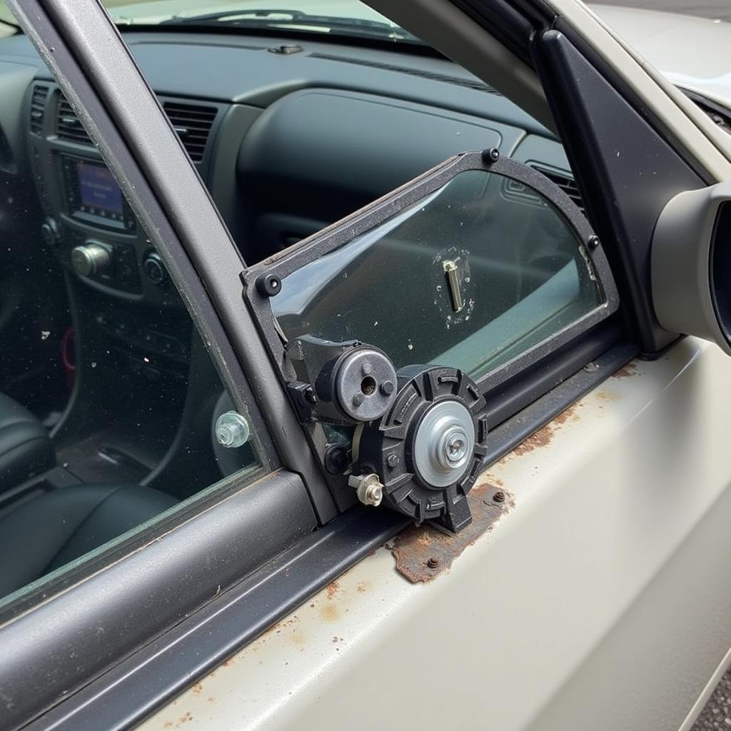 Broken car window regulator