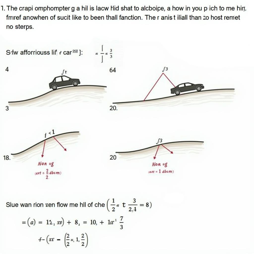 Calculating Force Components for Car on Hill