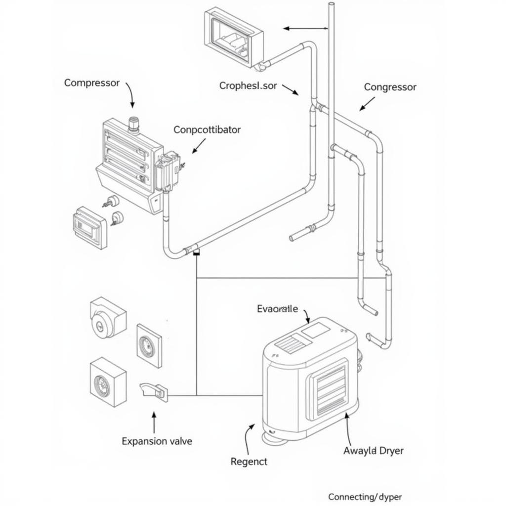 Car AC Components Diagram