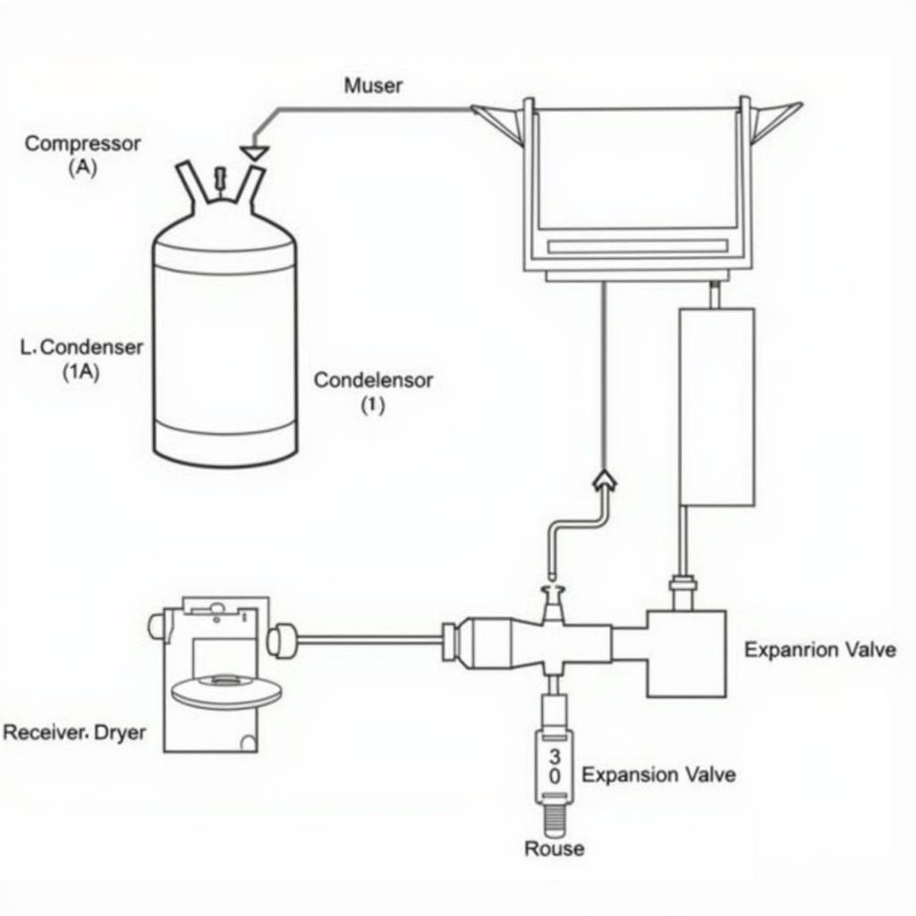 Car AC Components Diagram