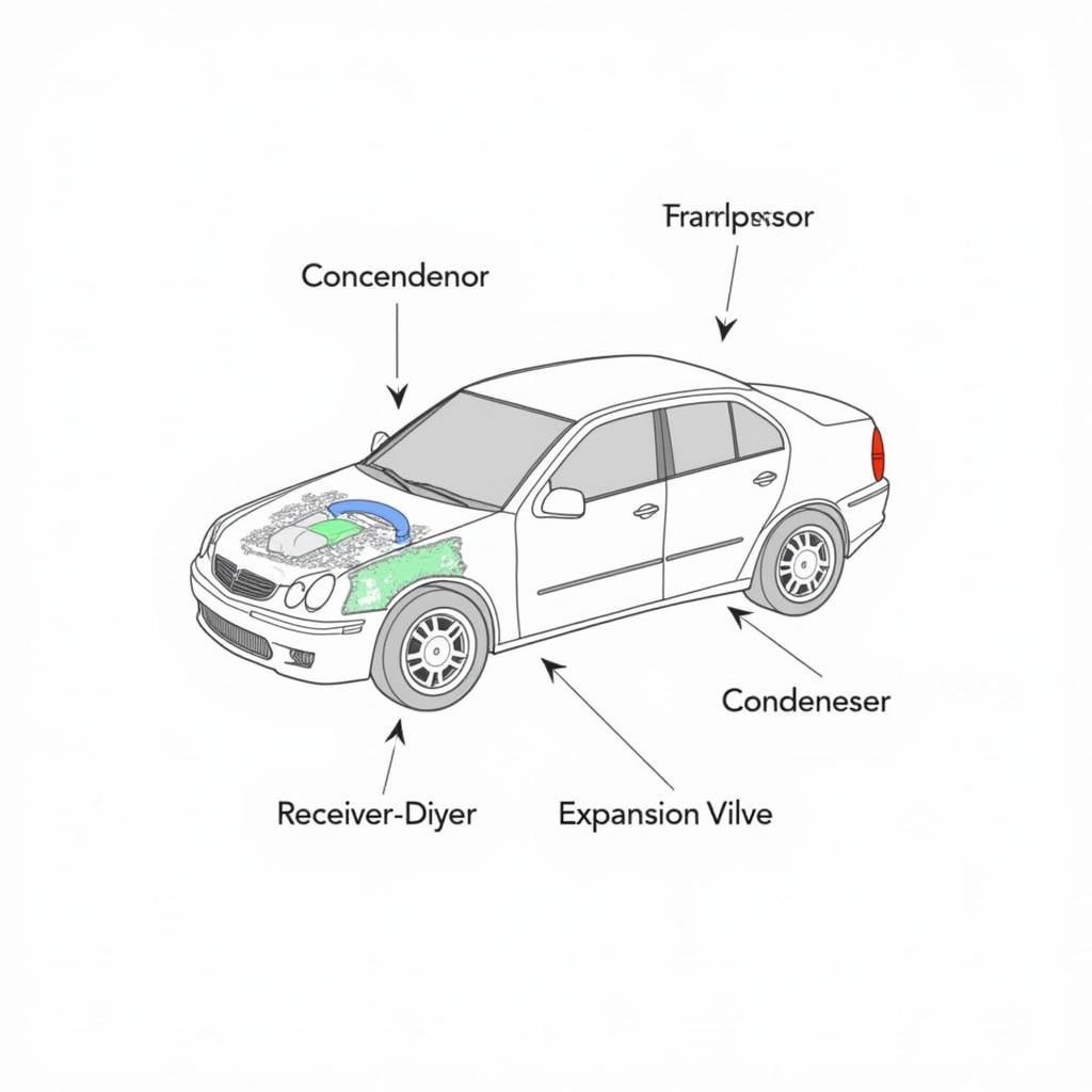 Car AC Components Diagram