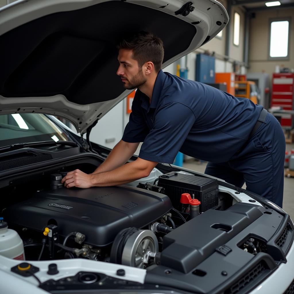 Replacing a car AC compressor