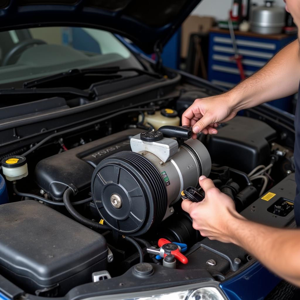 Car AC Compressor Replacement