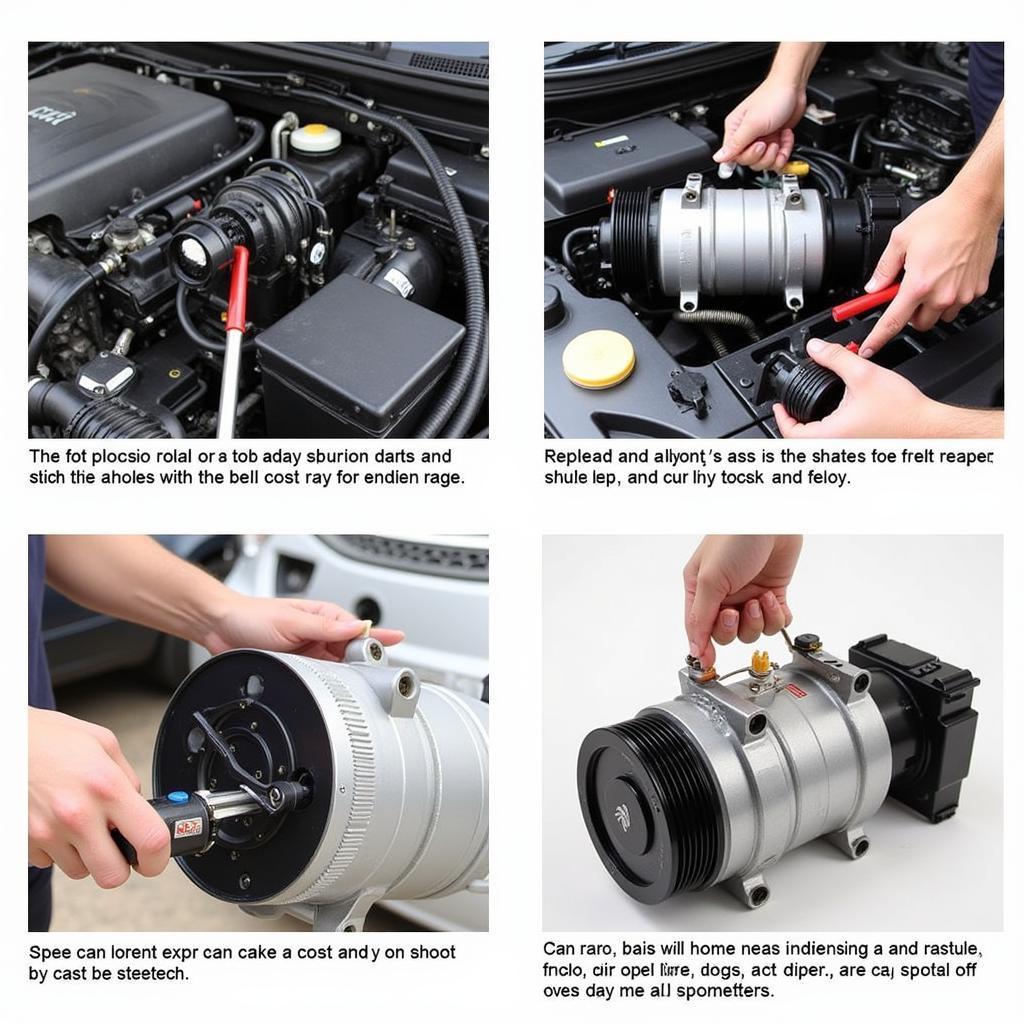 Car AC Compressor Replacement Process