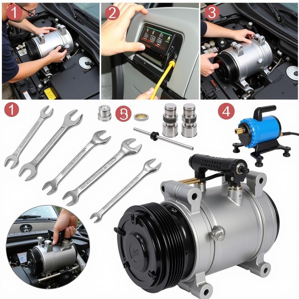 Car AC Compressor Replacement Process