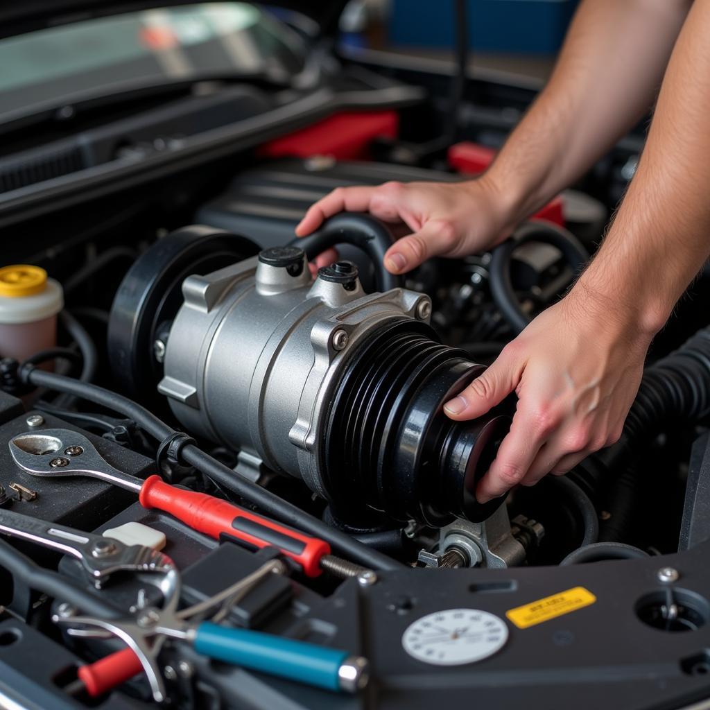 Car AC Compressor Replacement