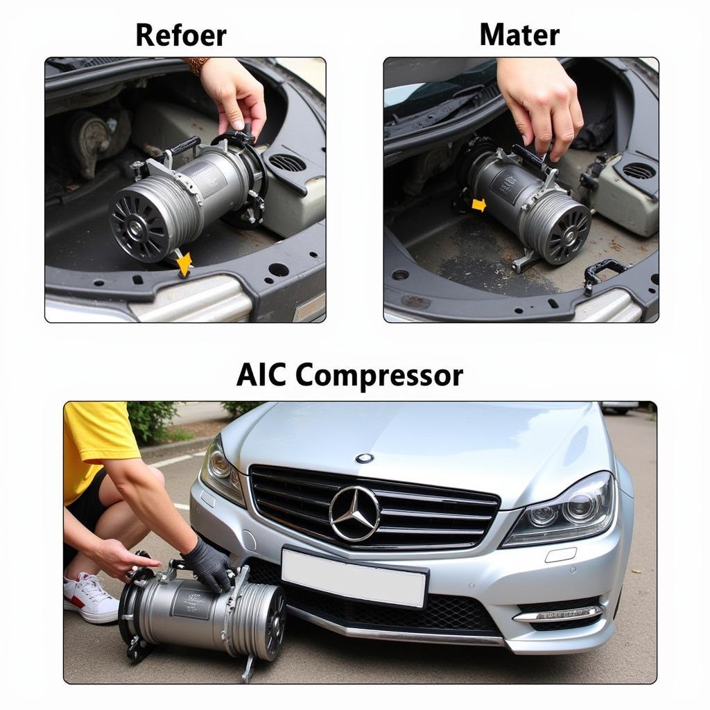 Car AC Compressor Replacement