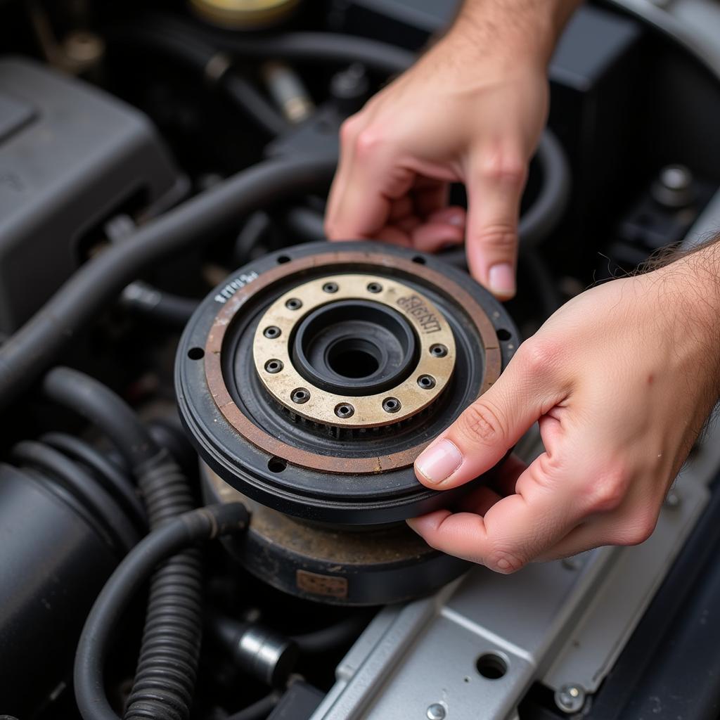 Inspecting a Car's AC Magnetic Clutch