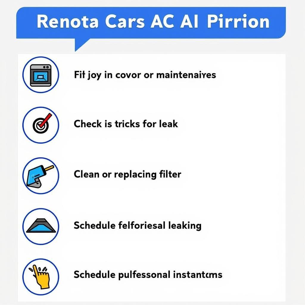 Car AC Maintenance Checklist