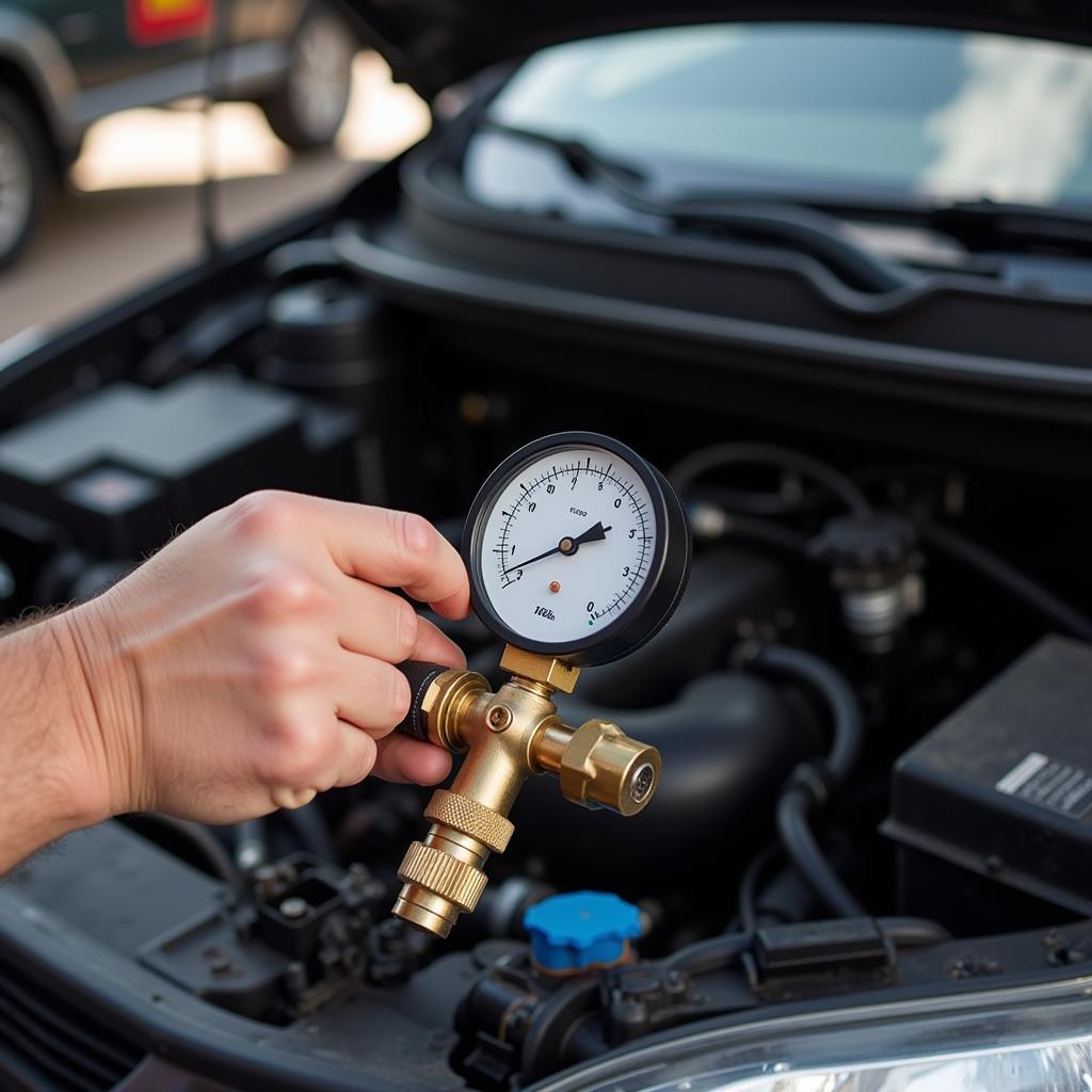 Checking Car AC Refrigerant