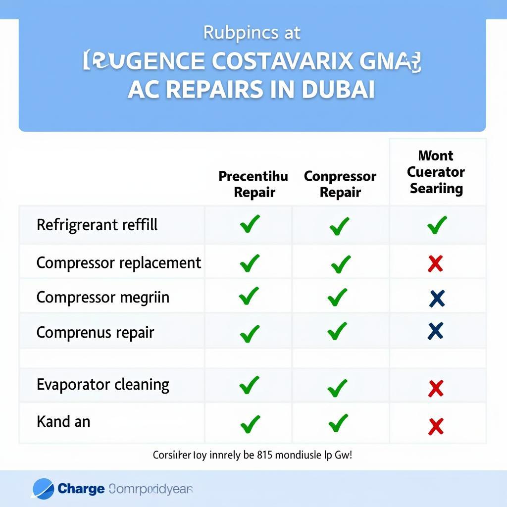 Car AC Repair Cost in Dubai