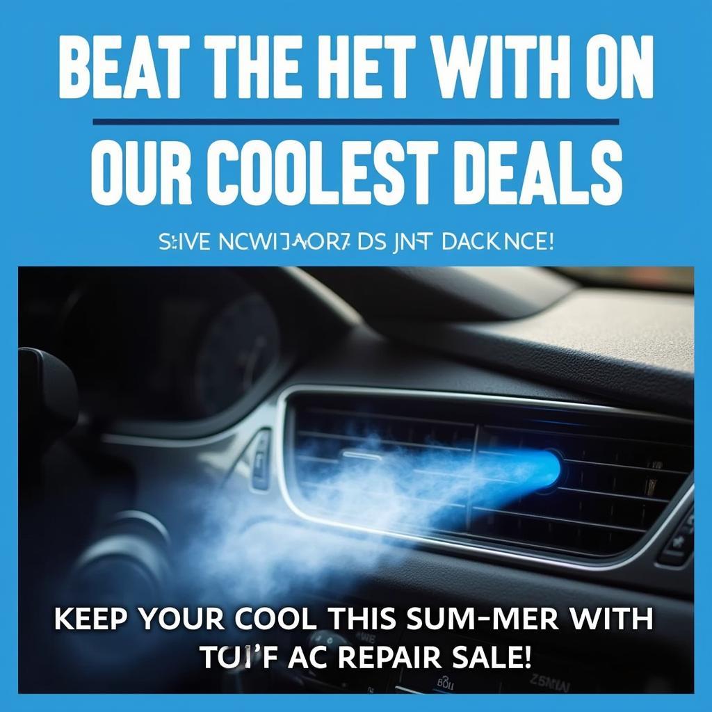 Car AC repair sale banner