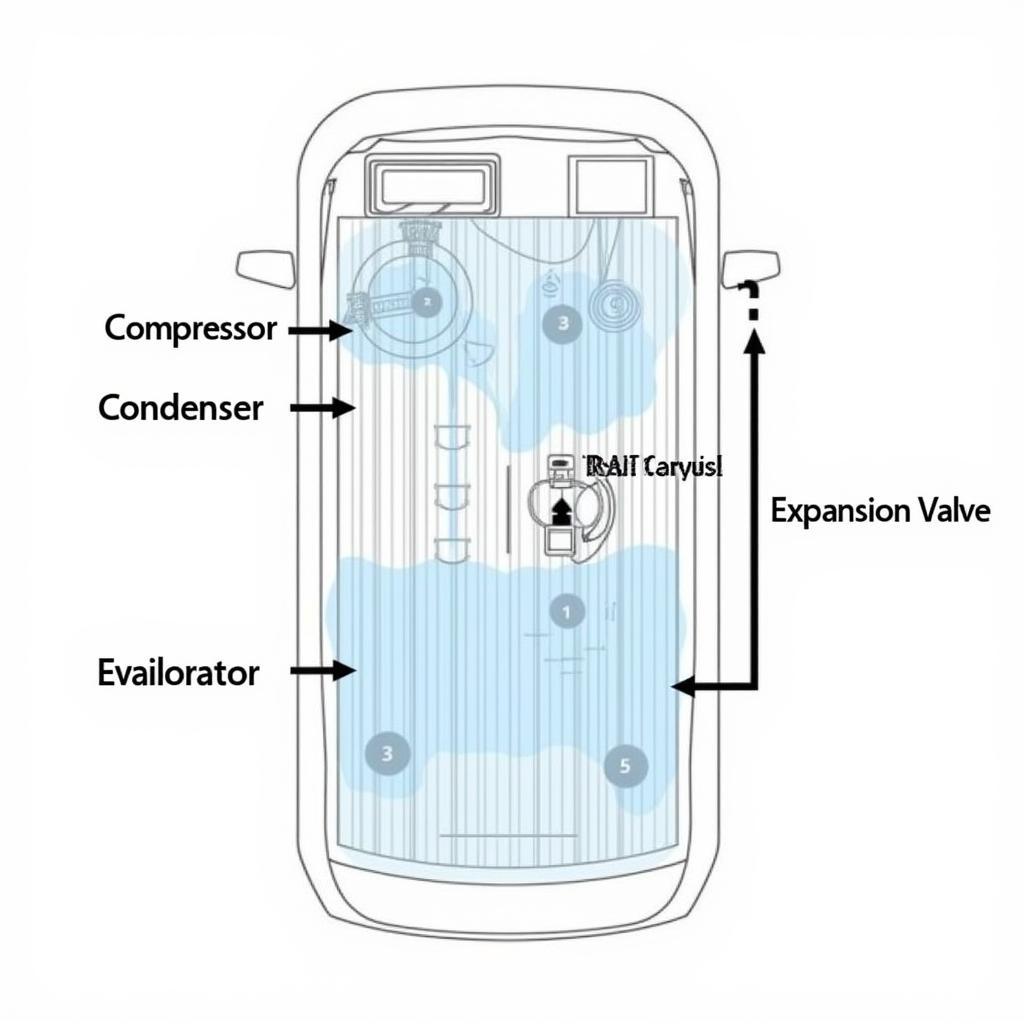 Car AC system components