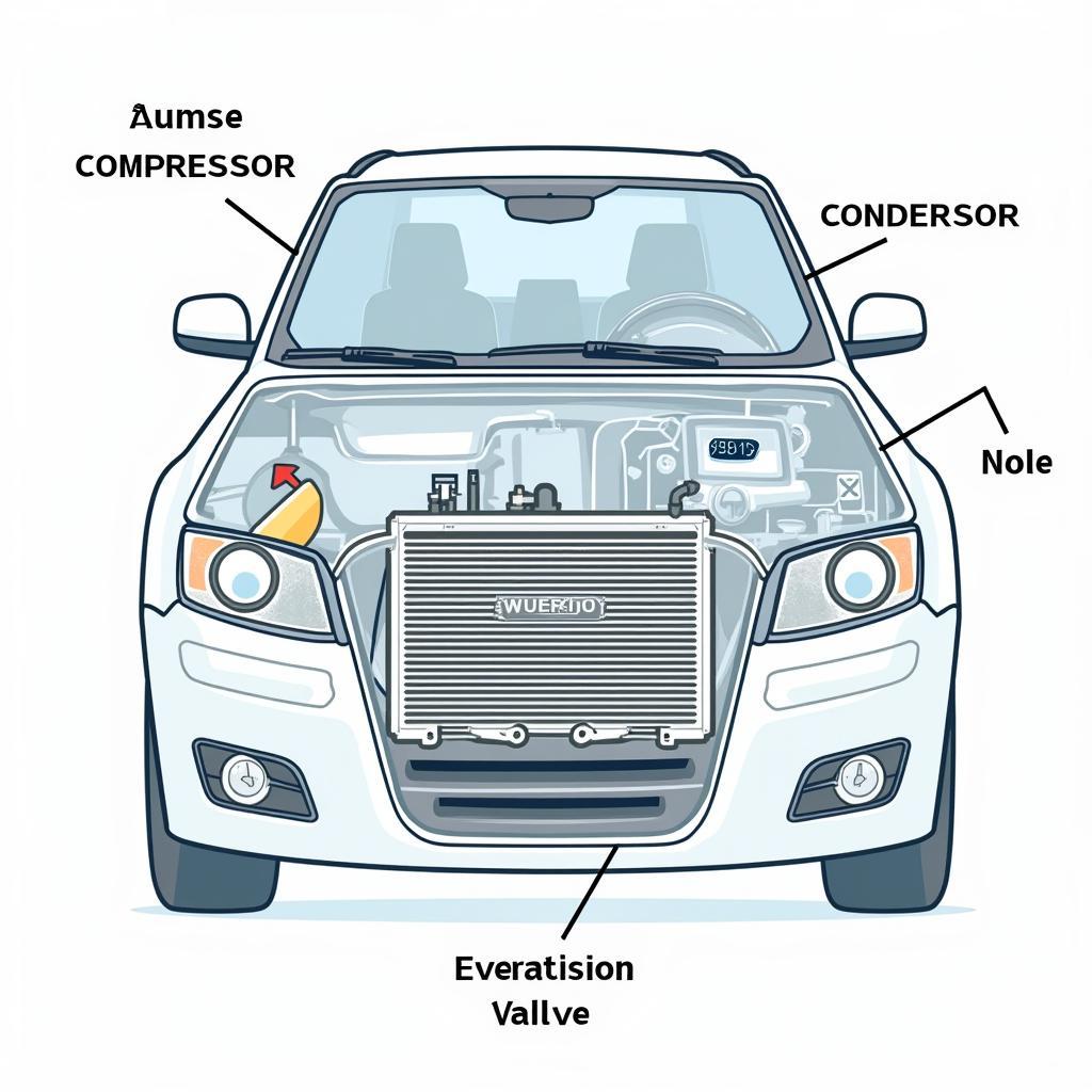 Car AC System Components Diagram