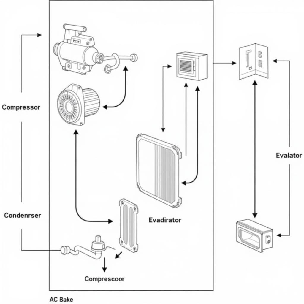 Car AC System Components Diagram