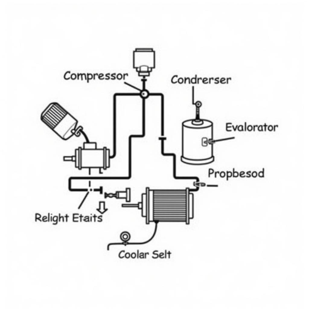 Car AC System Components Diagram