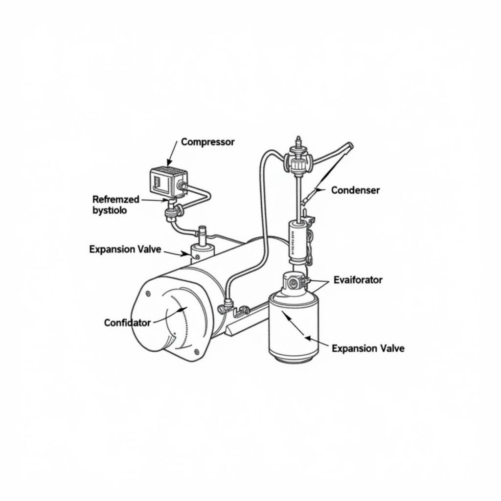 Car AC System Components Diagram