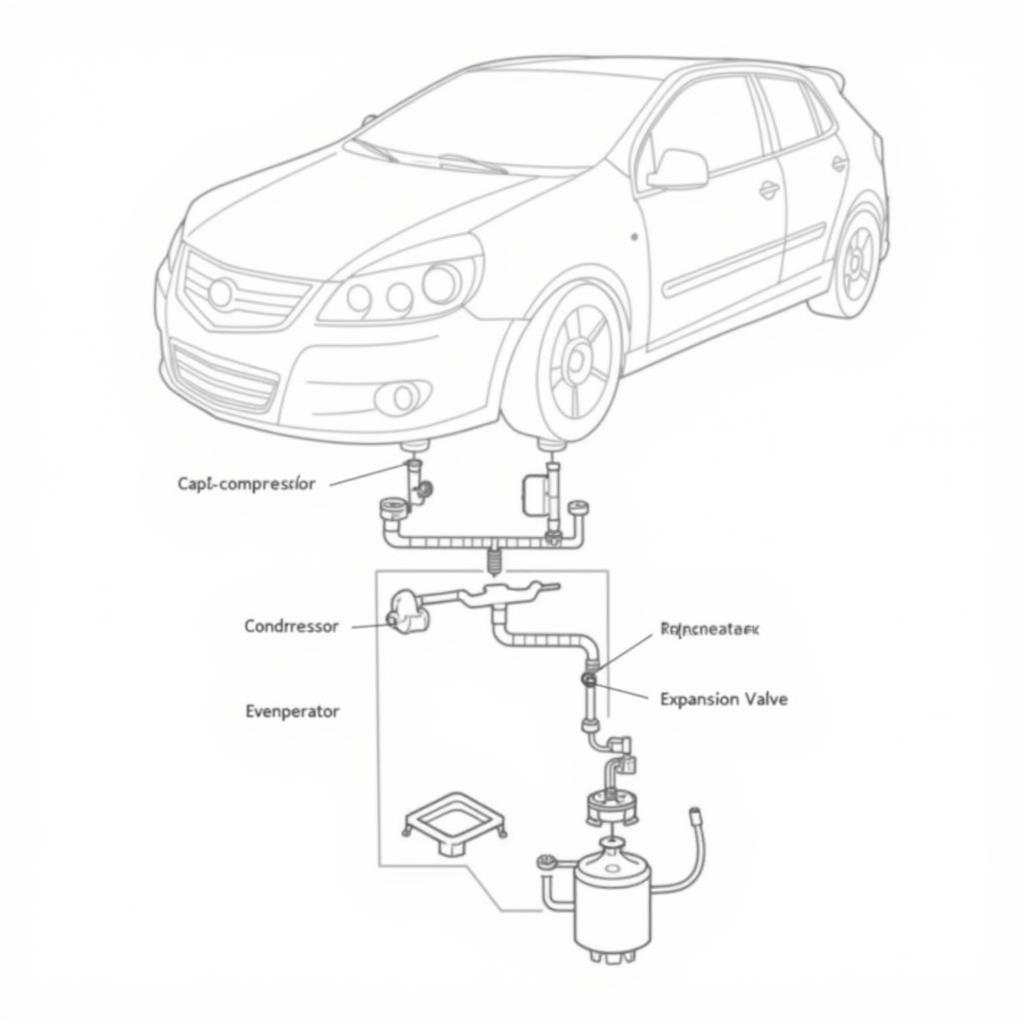 Car AC System Components Diagram