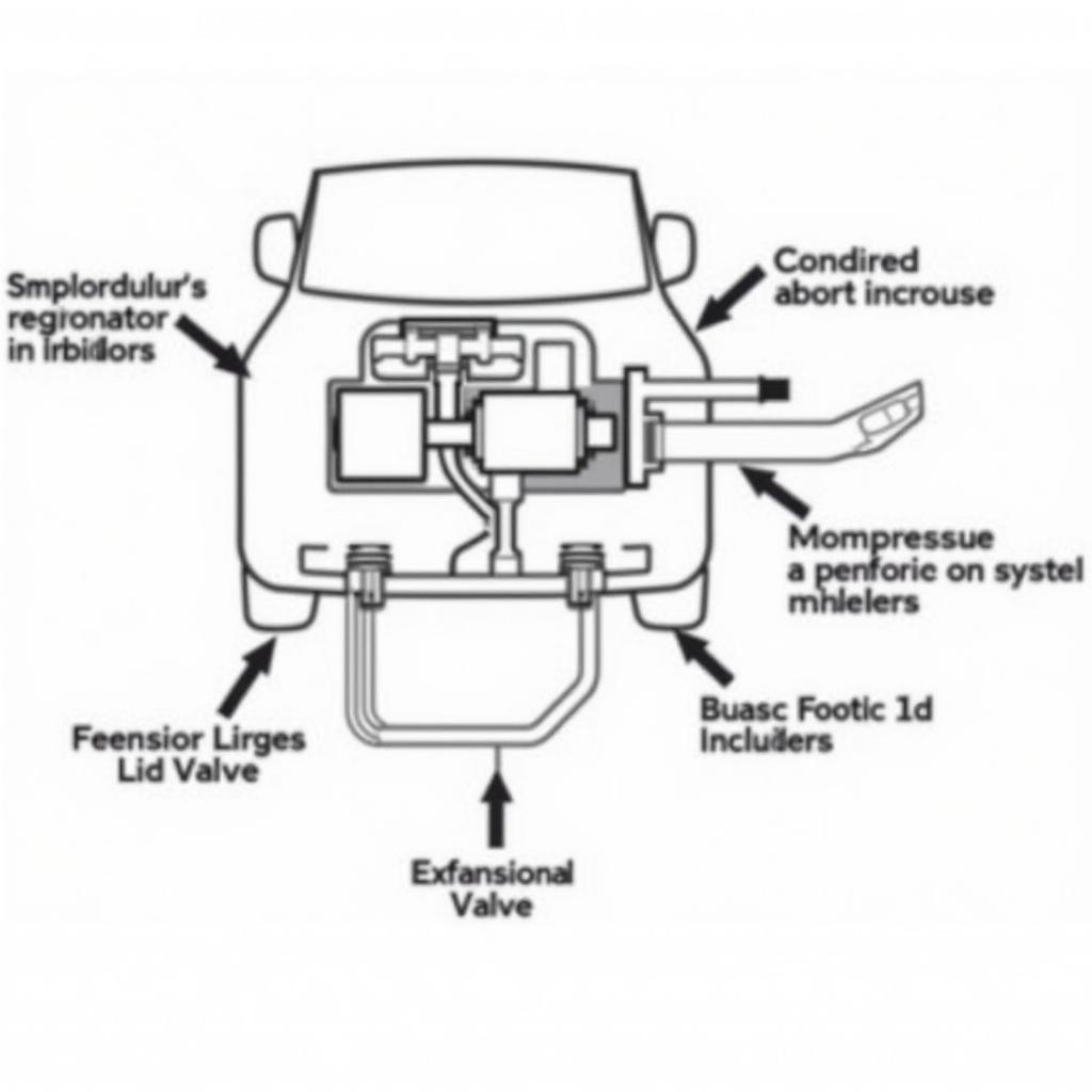 Car AC System Components Diagram