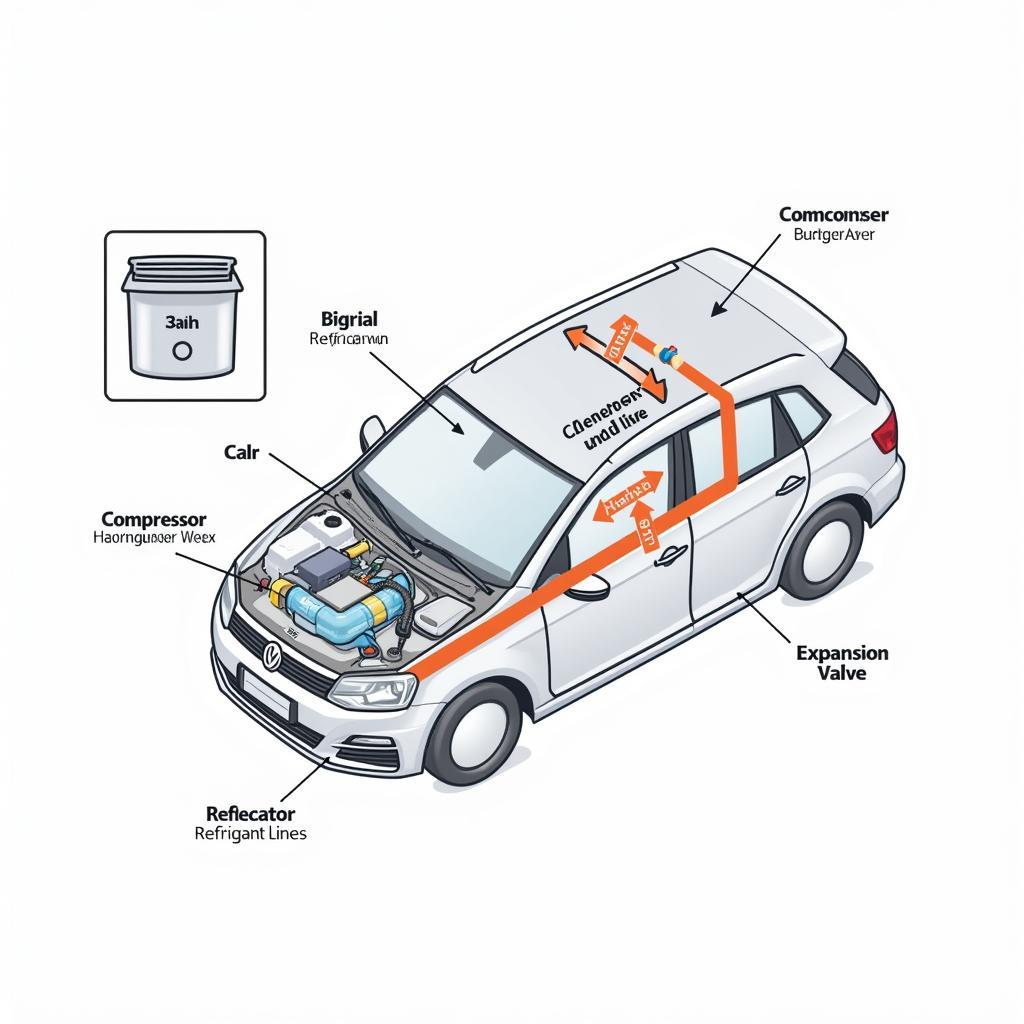 Car AC System Components Diagram