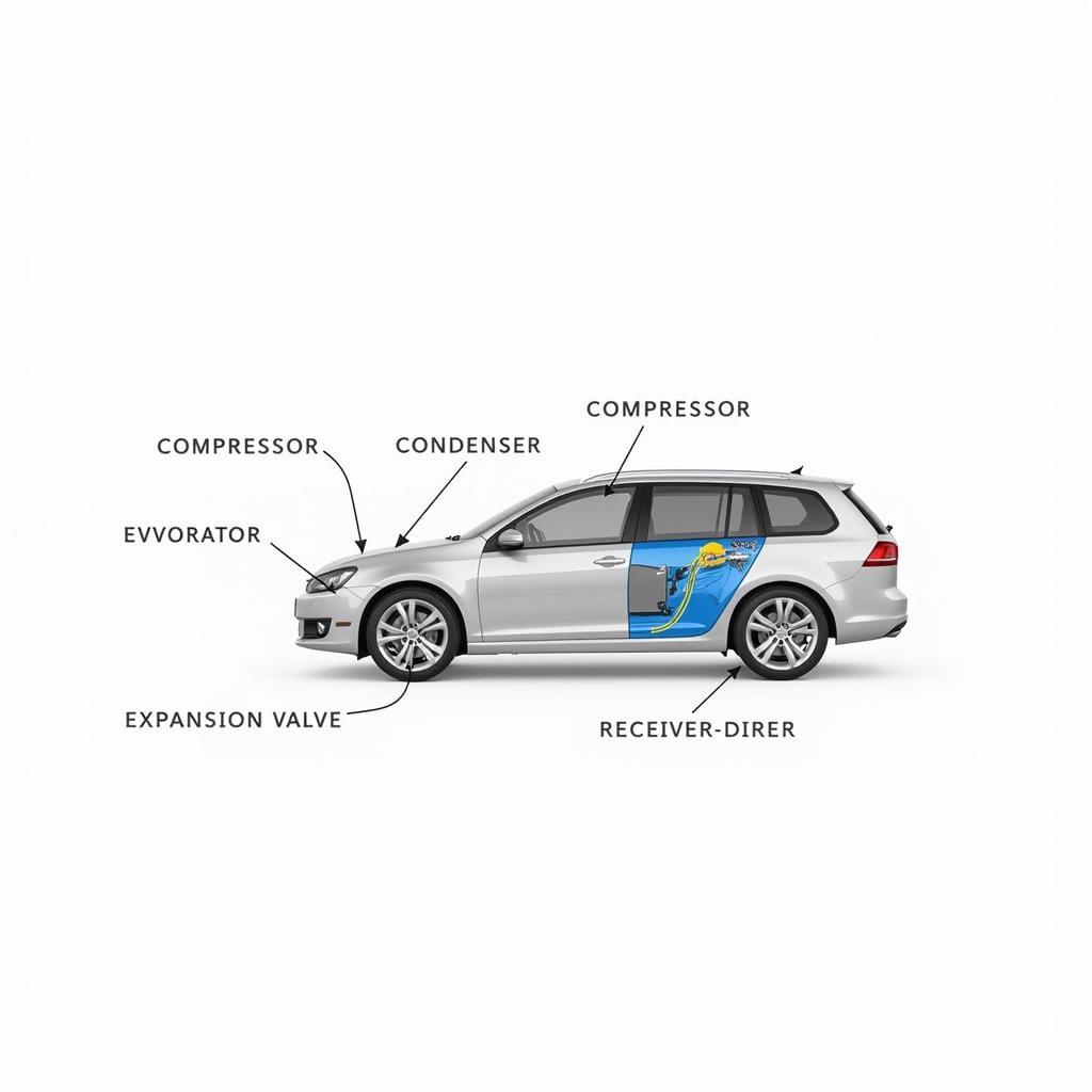 Car AC System Components Diagram