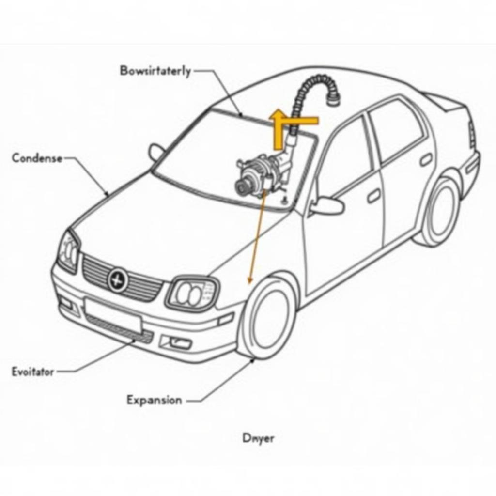 Car AC System Components Diagram