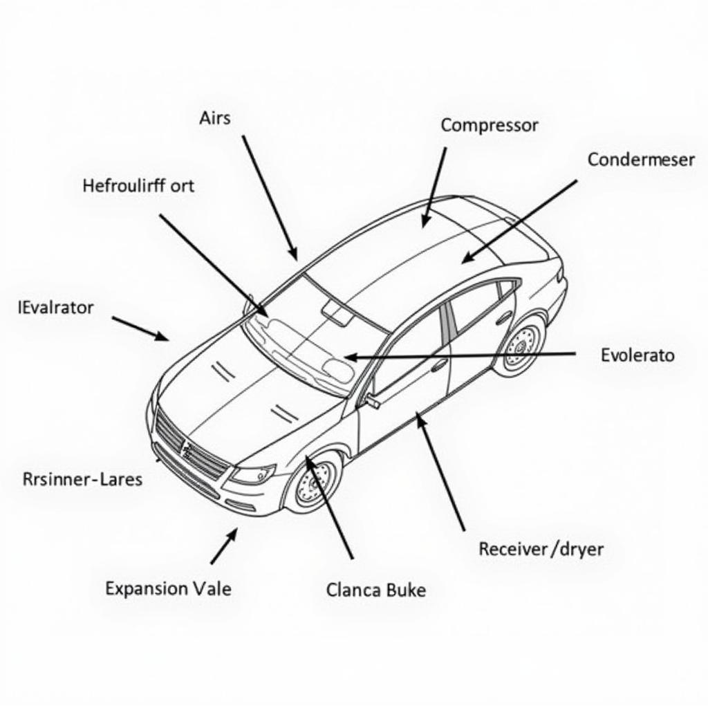 Car AC System Components Diagram