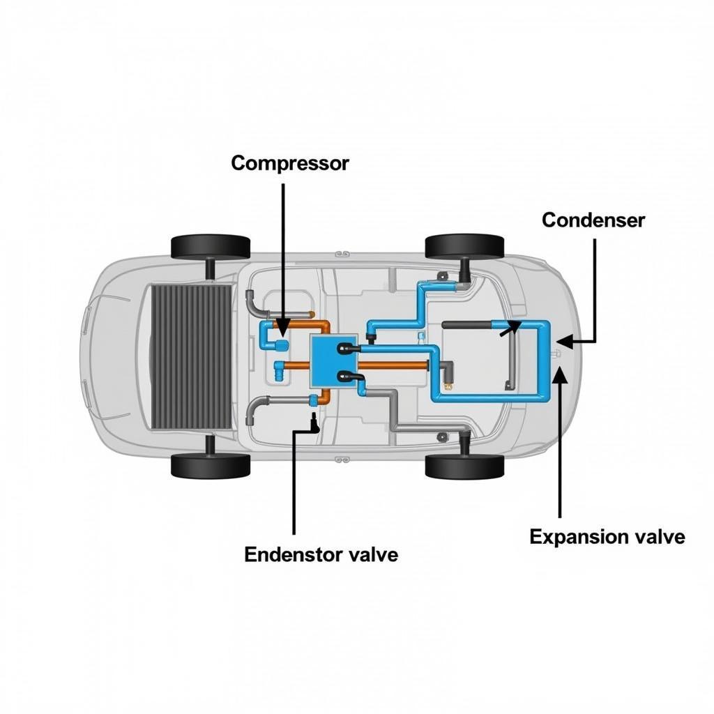 Car AC System Components Diagram