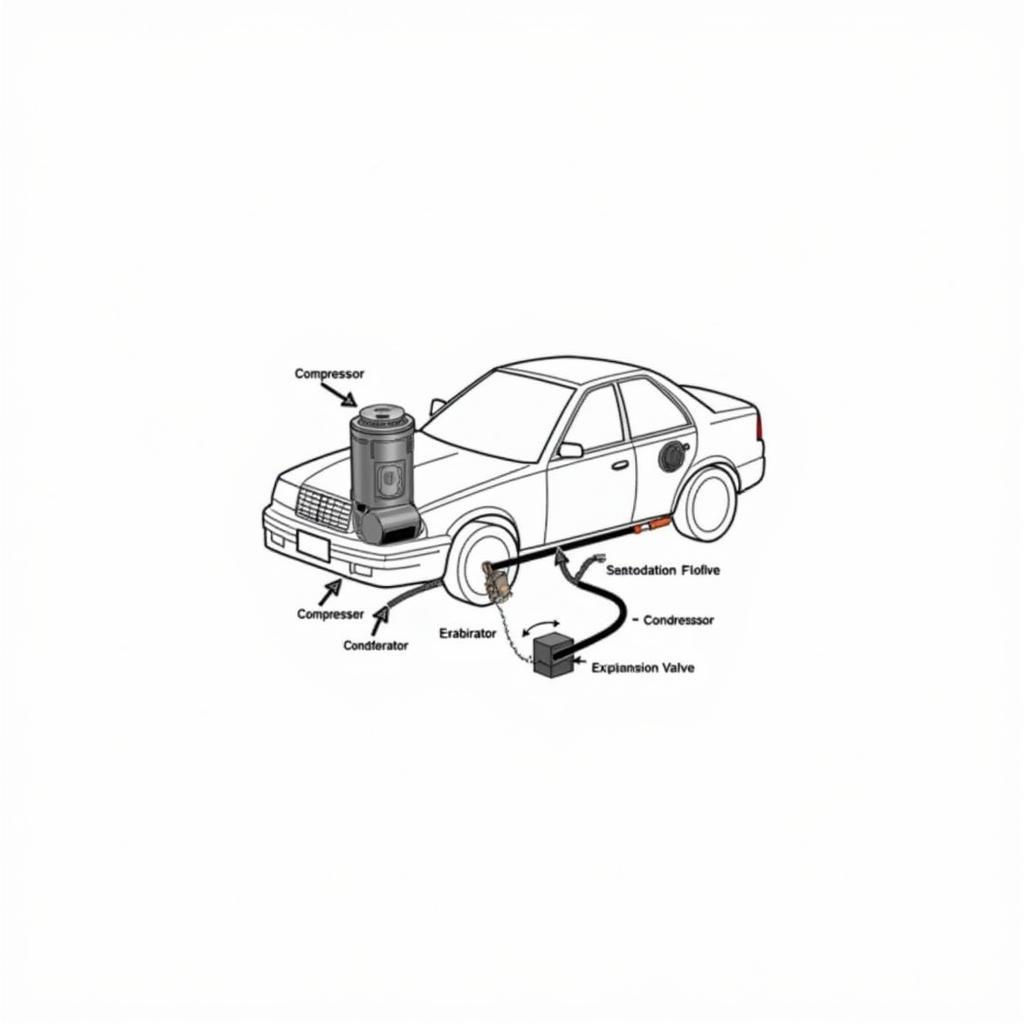 Car AC System Components Diagram