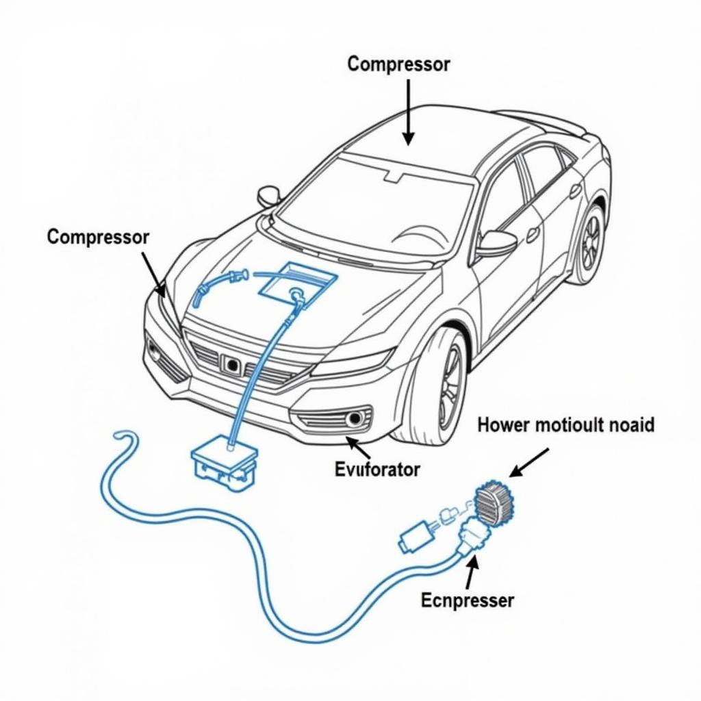 Car AC System Components Diagram