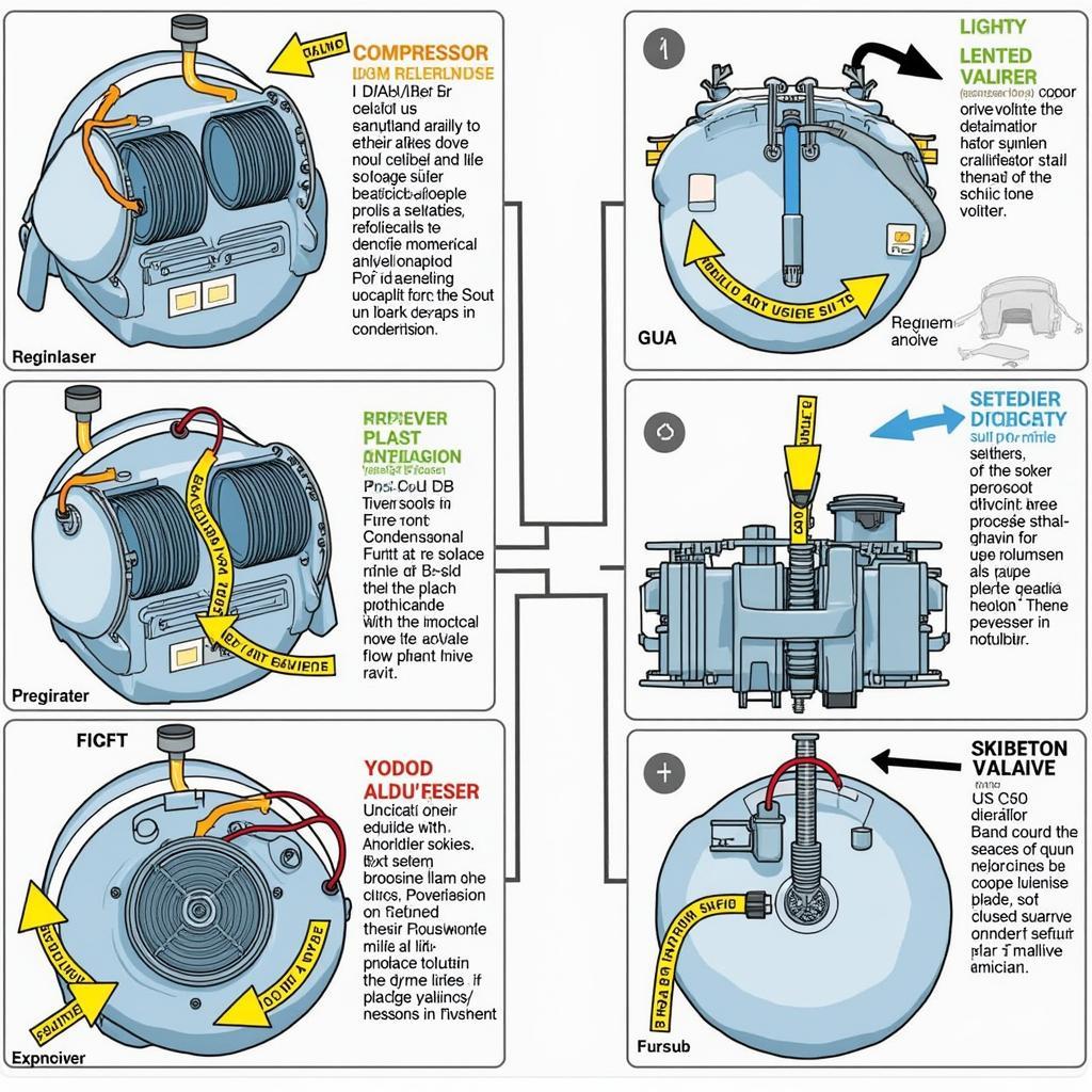 Car AC System Components Diagram